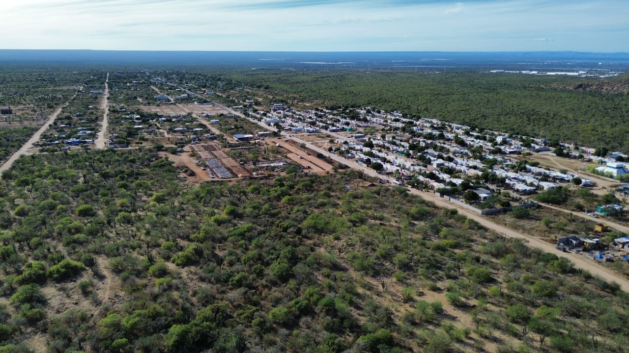 Fotografía panorámica de la bahía de La Paz.