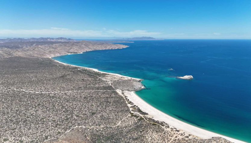 Foto panorámica de las playas de El Saltito, Baja California Sur.